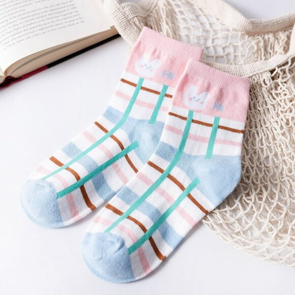 4-Cute Printed Cotton Socks - Picture 1 of 4